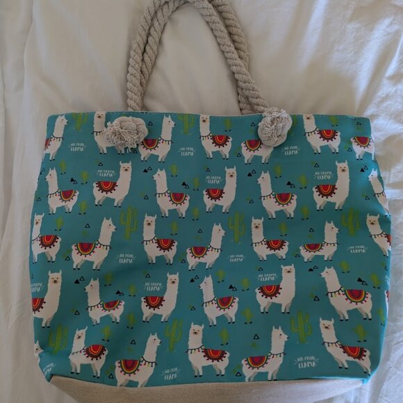 Llama Beach/Tote Bag - Picture 2 of 3